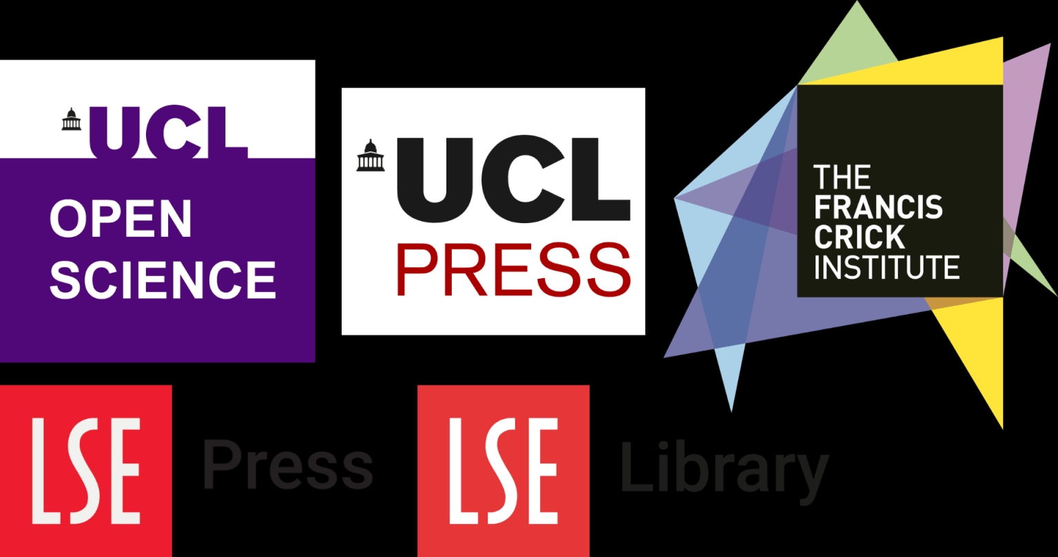 A montage of institutional logos for UCL, LSE, and The Francis Crick Institute 