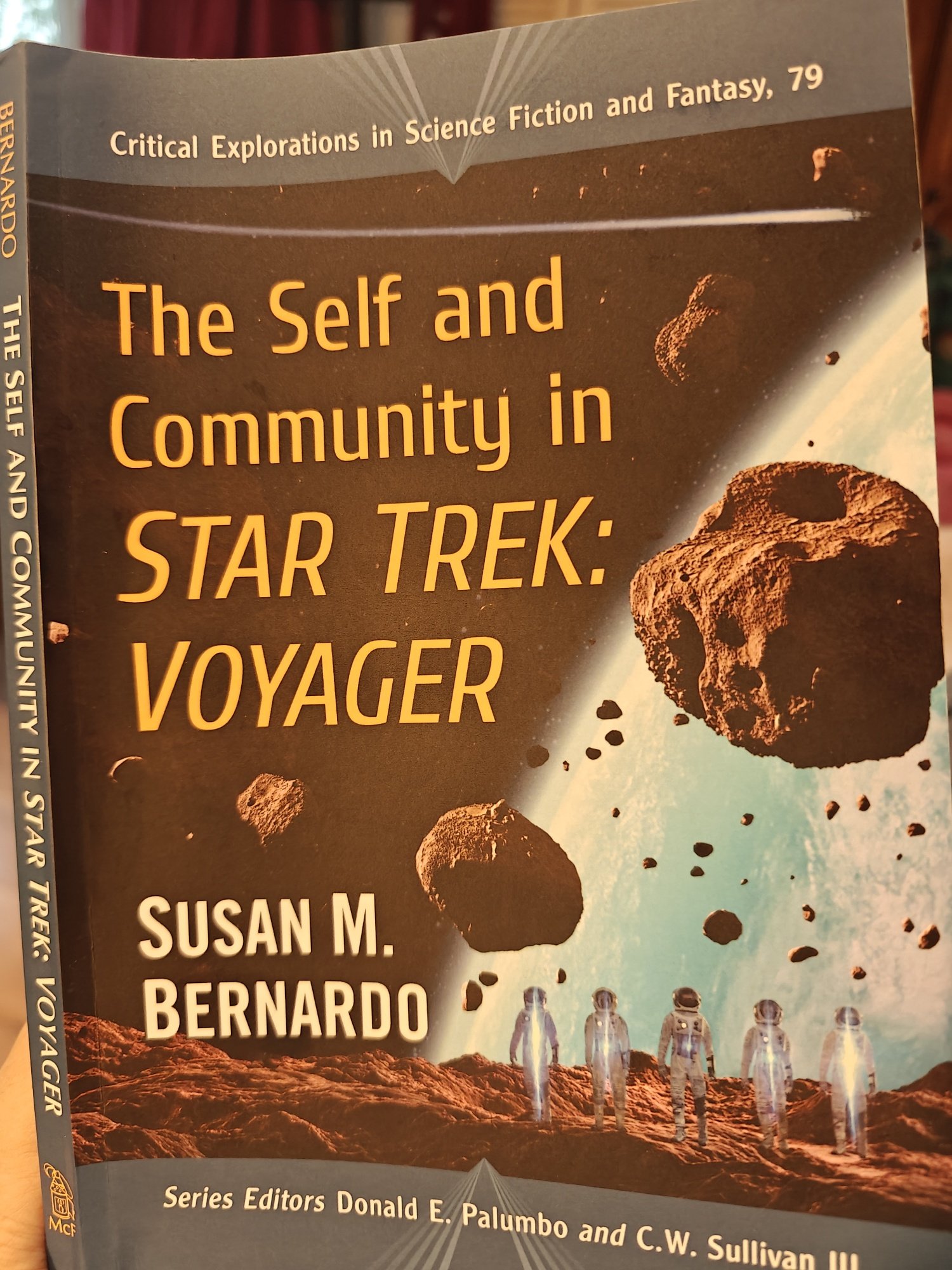The front cover of Susan M. Bernardo's /The Self and Community in STAR TREK: VOYAGER/". 