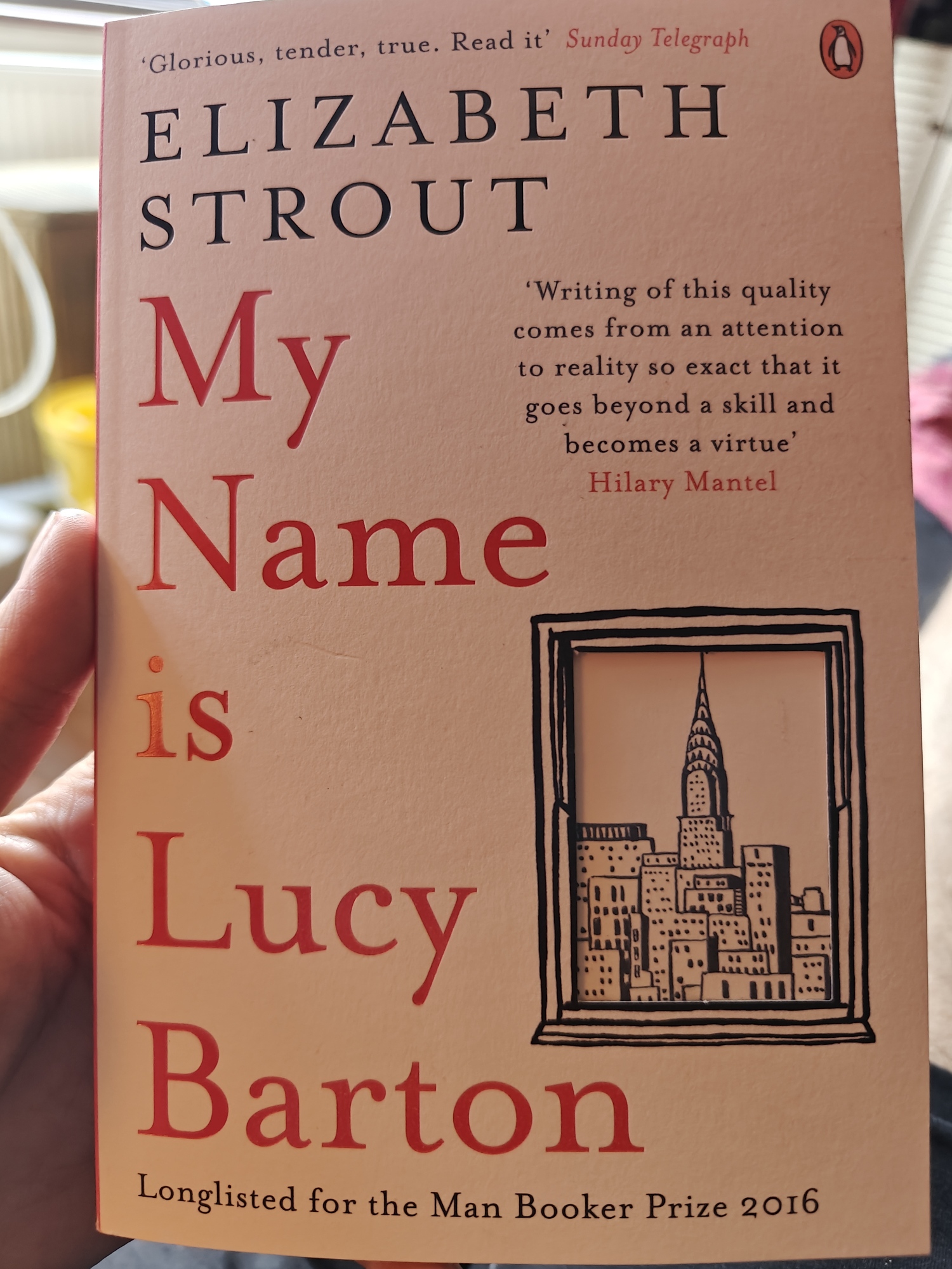 The cover of Elizabeth Strout's My Name is Lucy Barton