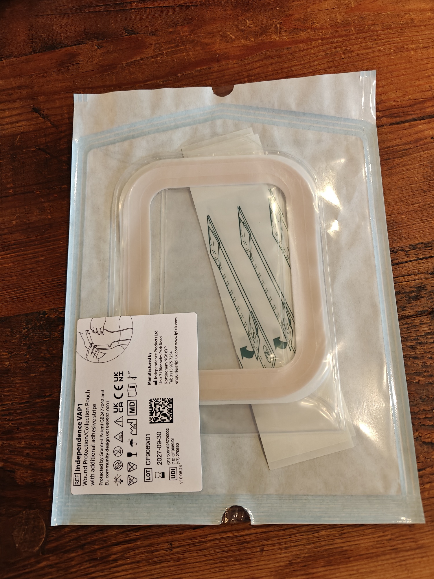 A pouch for protecting a central venous catheter line when showering 