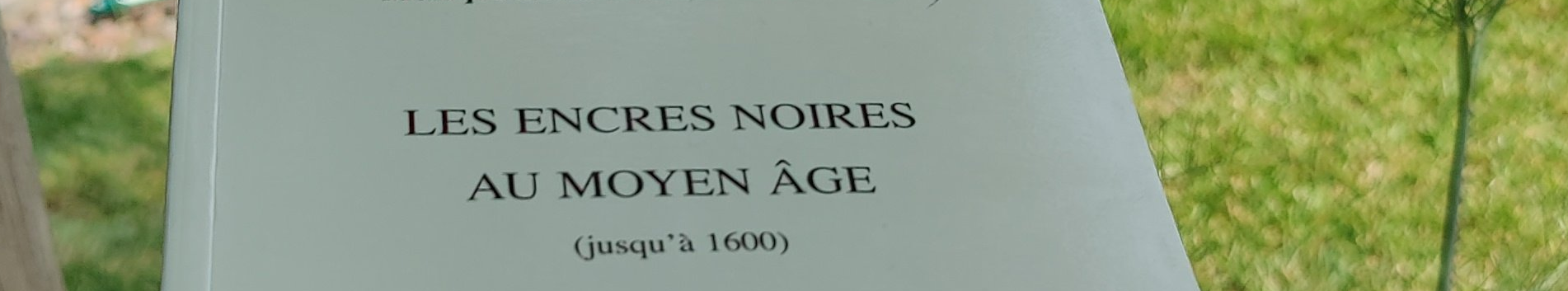 Some incomplete notes on Les Encres noires au Moyen Âge
