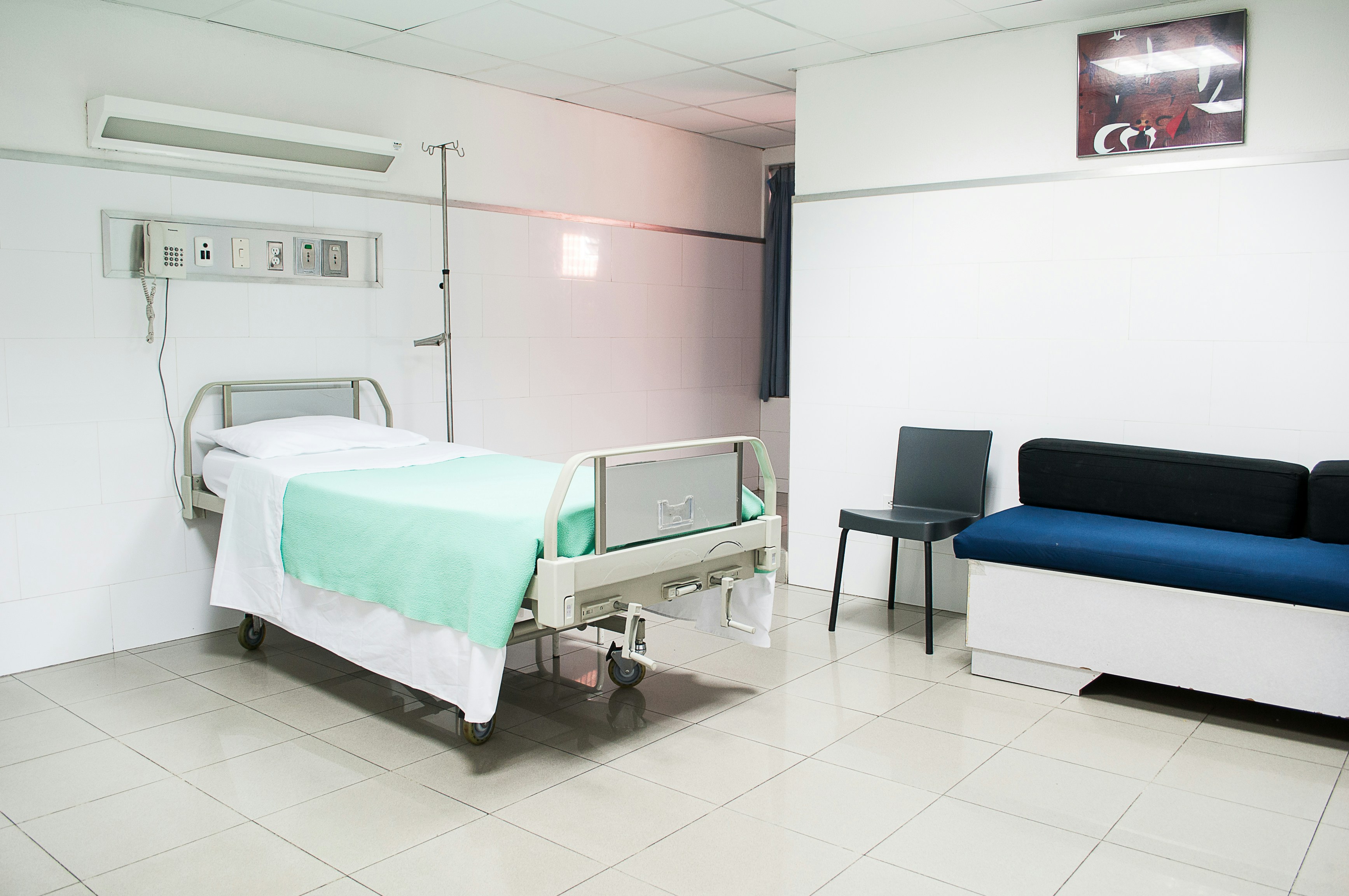 A hospital room.