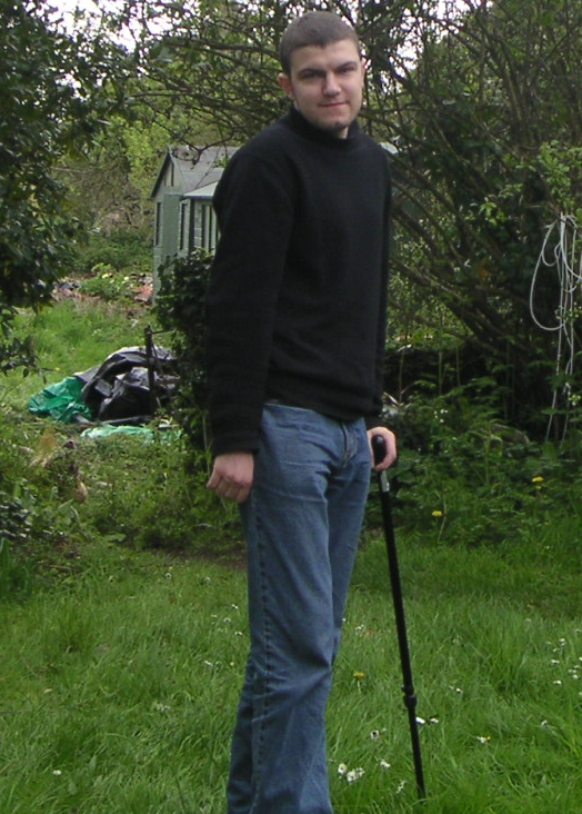 walking with a stick